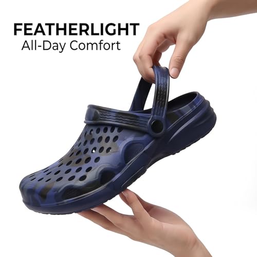 Image of CERYTHRINA Mens Garden Clogs Lightweight Breathable Slip on Sandals Fashions Pool Beach Shoes Non Slip Home Clogs Slippers
