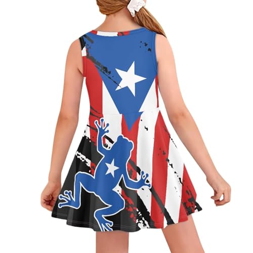 2025 Girl's Summer Casual Party A-line Midi Tank Dress for 4-14T Kids3