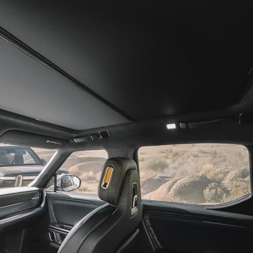 Image of VION R1T Roof Sunshade - Precision Fit, No Sagging, Two Pieces Design, Full Blackout (for Rivian R1T)
