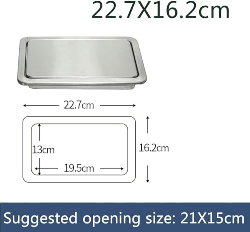 Composteur rectangulaire argenté encastrable pour éliminer les odeurs de cuisine - 6