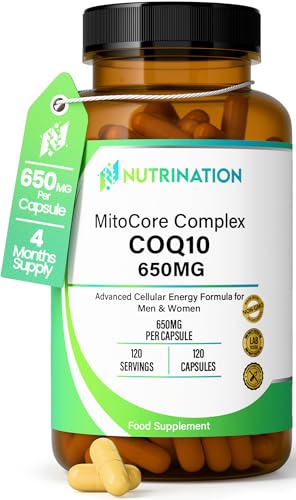 Image of CoQ10 Supplement 650mg Complex–500mg CoQ10 Ubiquinone Coenzyme Q10 with Zinc, Folate & Selenium–120 Capsules for Men & Women, Fertility & Cellular Energy Support–Lab Tested