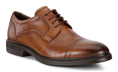 ECCO Men's Lisbon Cap Toe Tie Oxford, Amber, 43 EU/9-9.5 M US