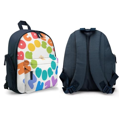 Rainbow Colored Letters Mini Backpack Light Weight Small Travel Backpack Shopping Travel Daypack4
