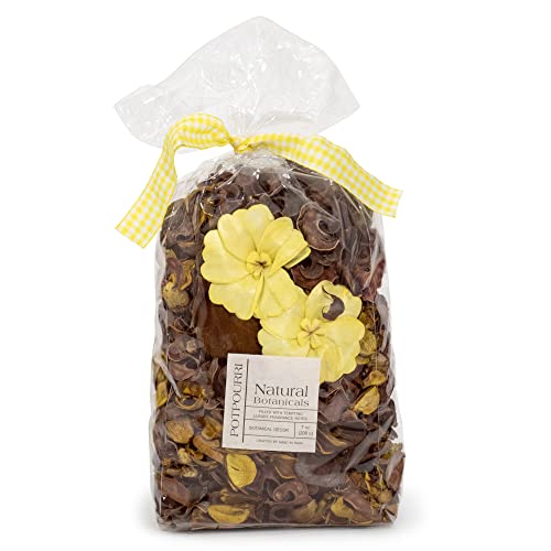 Bolsa de popurrí de fragancia para decoración del hogar, aromas de limoncello, cítricos y ralladura de limón, jarrón de pétalos florales y decoración de relleno de tazón (amarillo)