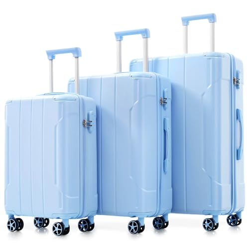 Luggage Sets 3 Piece, Hardshell Luggage, Carry On Luggage Set with TSA Lock, Luggage Sets with Spinner Wheels, Suitcases with Wheels, Luggage Set for Women, (20