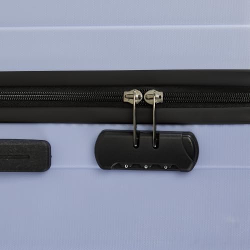 Image of Teakwood Set of 3 8 Wheels Trolley Bag, Hard Cabin with Zipper Closure, Adjustable Push Button & Cross Side Strap, Number Lock System 360 Degree (Set of 3, Lavender)
