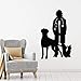 SUPWALS Pegatinas de pared Veterinario Perro Gato Pared Calcomanía Silueta Vinilo Ventana Pegatinas Clínica Veterinaria Tienda De Mascotas Aseo Salón Decoración Interior Arte Mural 74X115 Cm
