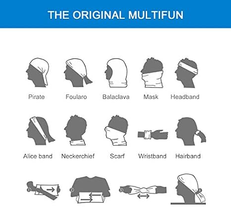 HXC Multifunctional Headwear 4Pack Face Coverings Bandana Face Mask Balaclava Snoods Bandanas for Men &Women Windproof Neck Gaiter Scarf for Cycling