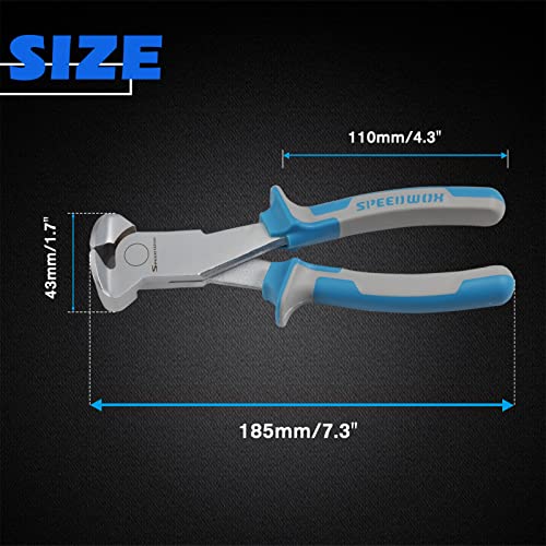 Alicates de corte de extremo SPEEDWOX de 7 pulgadas para carpintero y extractor de clavos en madera 7
