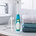 RAZOKO Kids Electric Toothbrush 3 Sided Toothbrush,Sonic Toddler Toothbrush with 2 Brush Heads, Intelligent Timer 5 Gears Adjustment,Ipx7 Waterproof,USB Cable