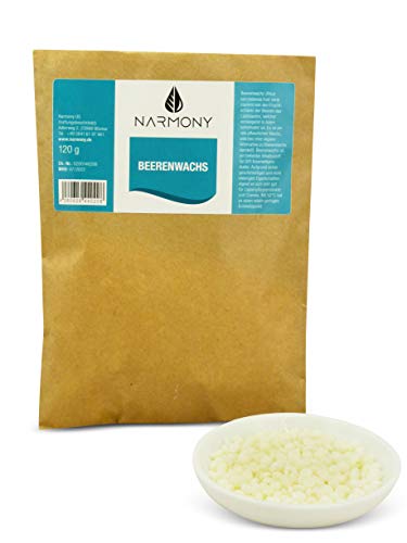 Preisvergleich Produktbild NARMONY Beerenwachs Japanwachs 120g / Kosmetischer Rohstoff DIY Naturkosmetik / Vegane Alternative zu Bienenwachs