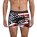 yyunbmr Cool Funny Boxer Briefs for Men Humorous Trunks 3D Cut Underwear Mens Fashion Shorts Firefighter American Flag Print, Black, X-Large
