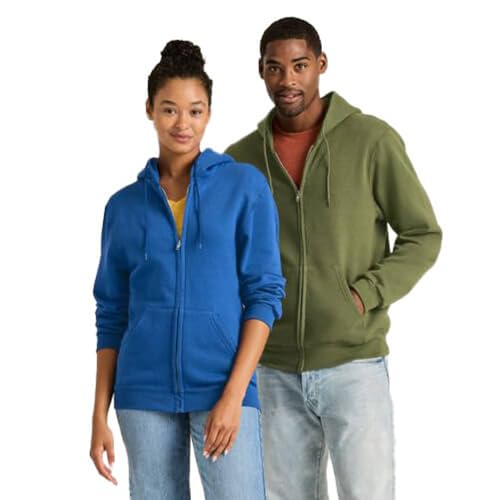Soffe Men's Classic Midweight Fleece Zip Hoodie Sweatshirt2