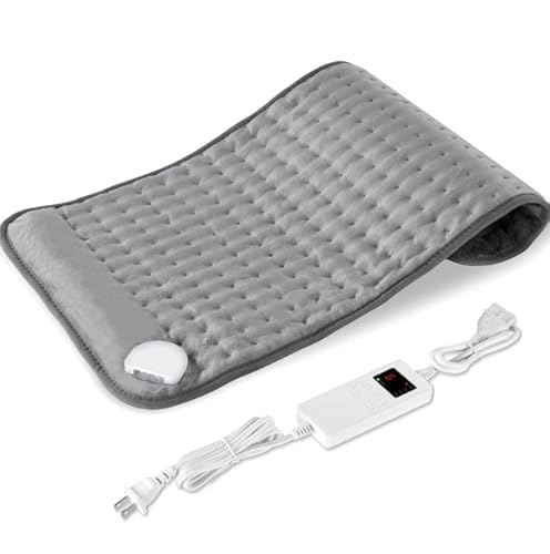 Hauyince ホットマット ミニホットカーペット 日本製ワイヤー 電気マット 30*60cm 6段階温度調整 タイマー設定 5秒速暖 省エネ 洗濯可能 防寒保温対策 防水防ダニ 足元ヒーター 腹/背中/首/ひざ/肩/足掛け 会社/在宅勤務/オフィス/自宅用 ペット用 PSE認証済み 日本語取扱説明書付き