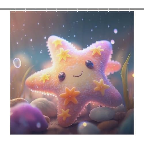 Rideau de douche imperméable Starpoisson en polyester pour éviter l'eau au sol - 7