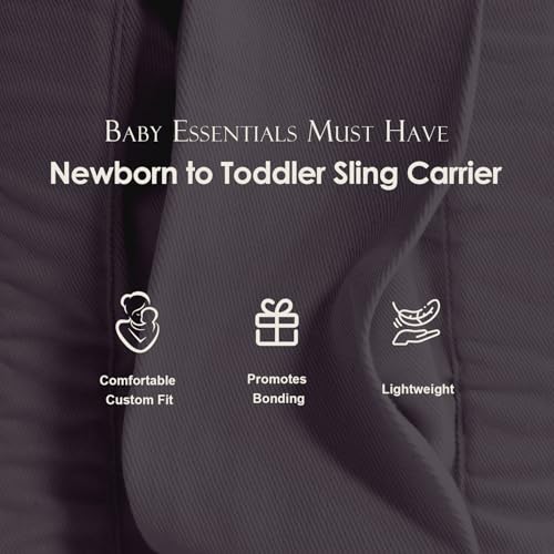 Holaraon Baby Sling Carrier for Toddler, Baby Carrier Sling, Lightweight Toddler Carrier with Secure Buckle, Premium Cotton Toddlers Hip Carry Sling, Adjustable with Left/Right Shoulder Strap, Purple