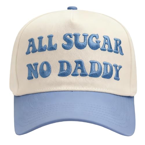 All Sugar No Daddy Funny Trucker Hats Embroidered Vintage Snapback Hat for Women and Men Gag Gifts Baseball Cap