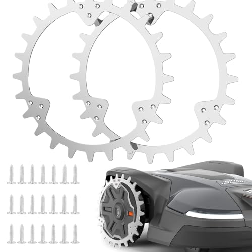 TRUSTLIONTEK Traktionsverbesserung für Robotermäher Radzahn Spikes, Kompatibel mit HUSQVANA Automower 305(ab BJ 2016)/310/315 Mährobotern，Radgröße 215 mm.