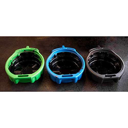 Foto von slidefix® Ölwanne Ölbehälter Ölwechselbehälter Ölauffangwanne Ölauffangbehälter 15L Ölwechsel mit Ausguss und Halterungen. Auffangbehälter wasserdicht in blau.