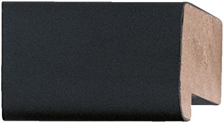 Picture Frame Moulding (Wood) 100ft Bundle - Contemporary Black Finish - 1.25" Width - 3/4" Rabbet Depth