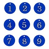 StayMax Beidseitig bedruckte Acryl-ID-Nummernschilder (1-25, blau)