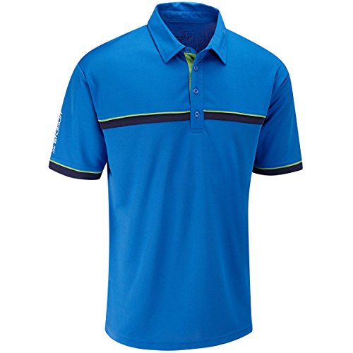 Stuburt Contrast Polo de Manga Corta para Hombre, Color Azul Oscuro, Talla XL Cover