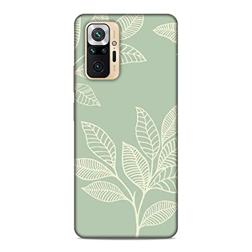 Image of Printed Mobile Back Hard Case Cover for Xiaomi Redmi Note 10 Pro | Leaves, Sketch, White Leaves A-2192