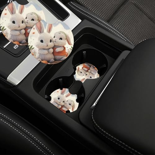Portavasos para carro universal, 2 piezas, negro