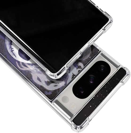 Skinit Clear Phone Case Compatible with Google Pixel 8 Pro - Officially Licensed Disney The Nightmare Before Christmas Jack Skellington Face Art Design