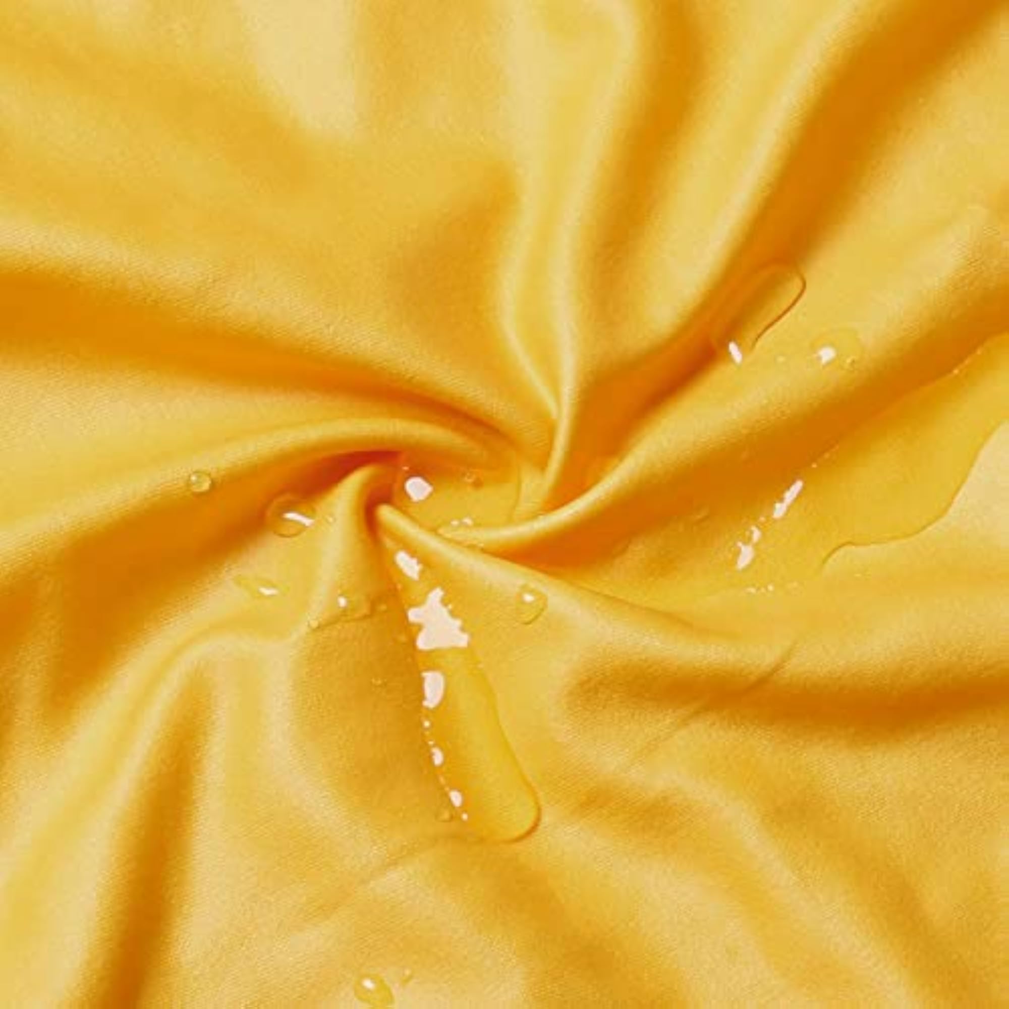 Round Waterproof Table Cover Cloth Protector, Yellow