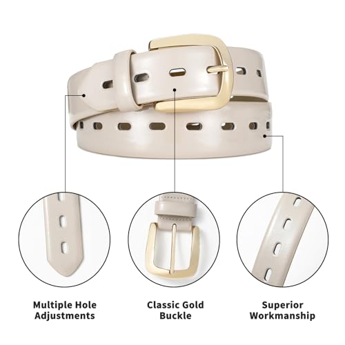 Women’s Nude Gray Patent Leather Belt with Gold Buckle, Stylish & Versatile Waist Belt for Dresses & Jeans”4