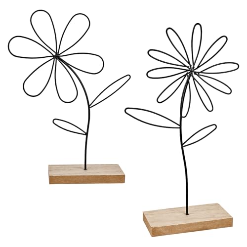 Aufsteller Blume Frühling Sommer Deko - 2er Deko-Baum Aufsteller Metall Holz Schwarz Deko Wohnzimmer Modern mit Bambus-Sockel für Frühlingsdekoration Innen Esstisch Tischdeko Hinstellendeko Fensterban Aufsteller Blume Frühling Sommer Deko - 2er Deko-Baum Aufsteller Metall Holz Schwarz Deko Wohnzimmer Modern mit Bambus-Sockel für Frühlingsdekoration Innen Esstisch Tischdeko Hinstellendeko Fensterban