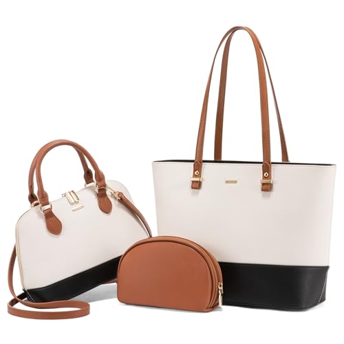 YNIQUE Damen Handtaschen Set - 2-teilige Umhängetasche & Shopper Im Italien-Design | Kunstleder