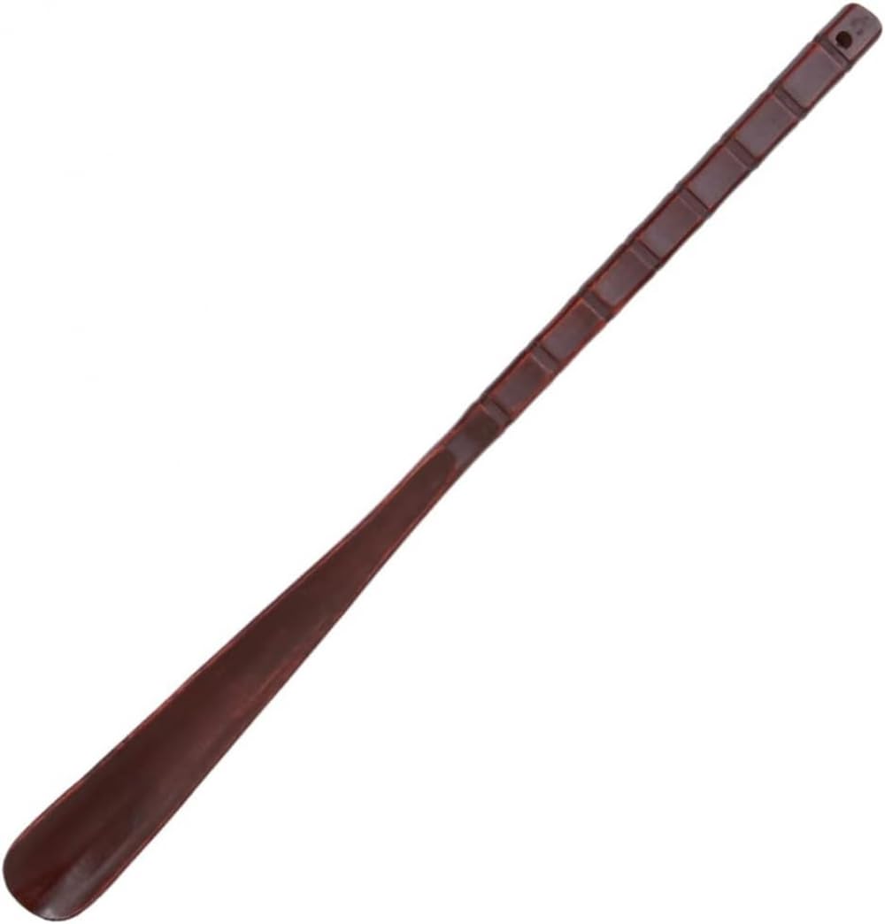 Cuchara para Zapatos Cuerno de Madera Levantador de Zapatos Levantador de Zapatos de Madera Extractor de Zapatos Calzador súper largo-55 cm