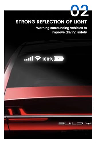 Image of YOURKARTS.COM Car Decorative Stickers - Waterproof & Fade-Proof Sporty Stripe Design for Bonnet, Roof, Doors, and Sides | Easy to Apply Vinyl Wrap (Battery Sticker1)