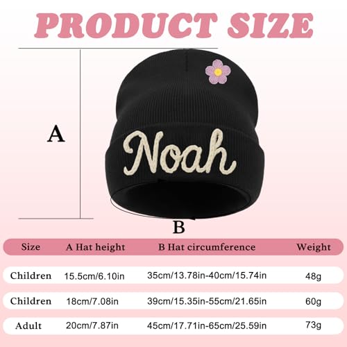Personalized Toddler Girl Beanie Hat Custom Baby Boys Girls Knit Hats Embroidered Winter Infant Baby Beanie 6-12 Months2