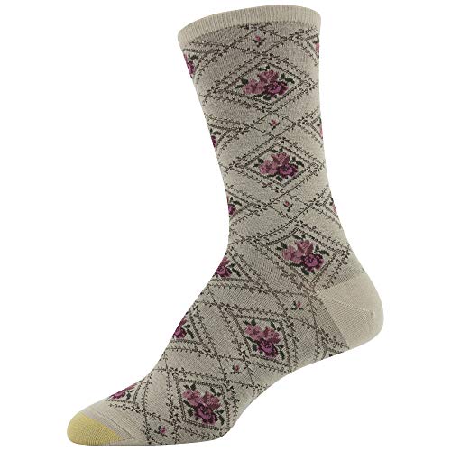 Image of GOLDTOE Women's Floral Dress Crew Socks, 3 Pairs