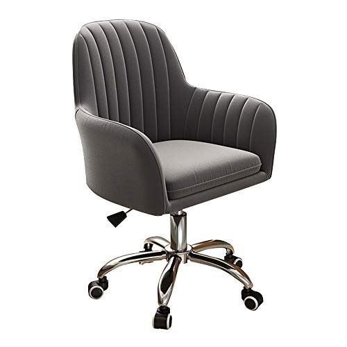 Silla de Trabajo ergonómica de Terciopelo con Ruedas y Altura Ajustable para Uso en casa y Oficina.