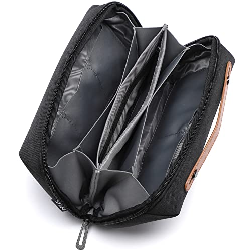 HYZUO Elektronik Zubehör Tasche Mehrere Fächer Tech Gadgets Organizer Wasserabweisend Tragbare Reise Aufbewahrungstasche für Adapter Kabel Maus Ohrhörer Stifte SSD HDD USB Hub SD TF Karte, Schwarz Cover
