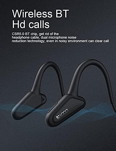 Sport Open-Ear Headphones, Wireless Bone Conduction Headset Bluetooth 5.0 Waterproof Sweatproof Earphone with Mic for Running Driving Cycling Hiking Indoor and Outdoor Use