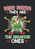  Notizbuch A5 kariert mit Softcover Design: Dear Santa they are the Naughty ones Elfenkostüm Elfe: 120 karierte DIN A5 Seiten