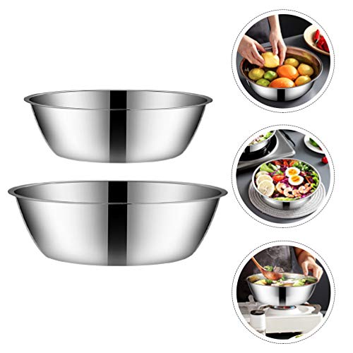 Conjunto de tigelas de cozinha de aço inoxidável Cabilock com 2 peças de tigelas de cozinha para nin