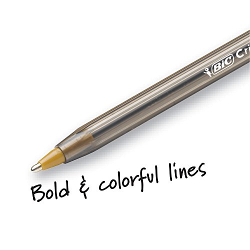 Image of BIC Cristal Xtra Bold Ballpoint Pens,Bold Point (1.6mm) For Vivid And Dramatic Lines,Assorted Colors,Perfect Ink Pens,24 Count (Pack of 2)