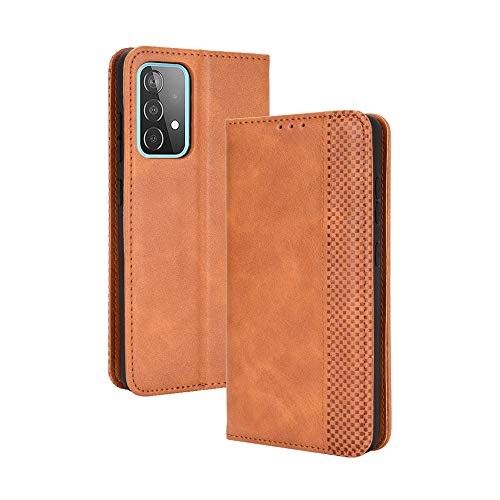 Eassgu Phone Case For Samsung Galaxy A53 5G Pu Leather Flip 1 Wallet With 3 Card Slots Cover 360 Cover Protection Anti Drop Anti Scratch Magnetic Brown #TOP18