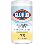 Clorox Compostable Cleaning Wipes (Simply Lemon Scent) 75 Wet Wipes – Safe Around Children, Pets and Food