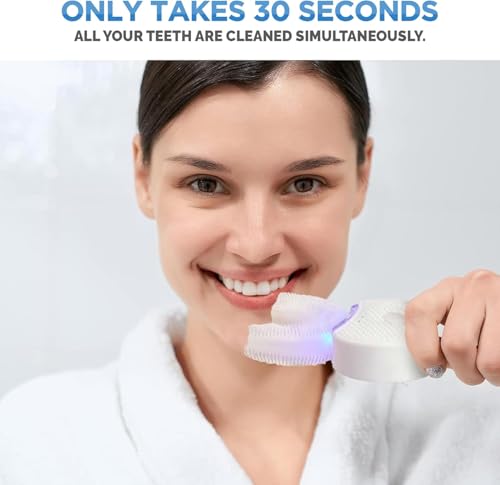 Image of 360 Brite - Electric 360 Tooth Brush, Full 360 Coverage with Multiple Modes, entle on Sensitive Gums, Time-Saving Daily Routine (White)
