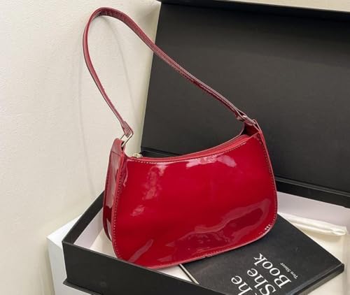 Image of Women's Patent Leather Shoulder Bag Glossy Sling Handbag for Casual & Party