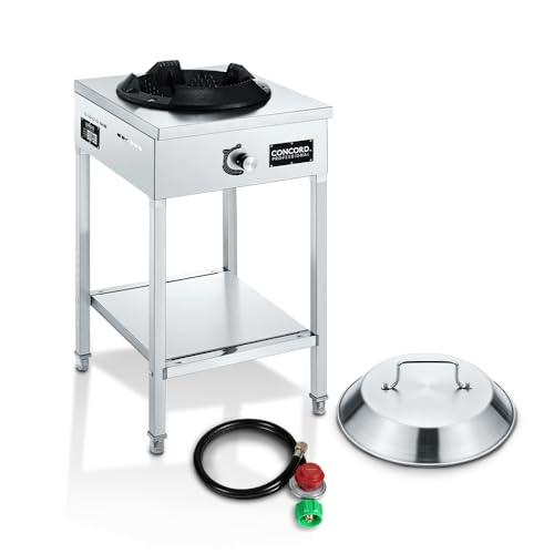 Concord Professional Vortex Burner Stainless Steel Commercial Wok Range Single Burner Outdoor...