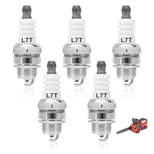 5 Pièces Bougie D’Allumage L7T Universelle, Remplacement Compatible Avec BPMR7A, B6HS, B4-LM Et Compatible Avec WSR6F, WSR5F, Pour Tondeuse, Tronçonneuse,...