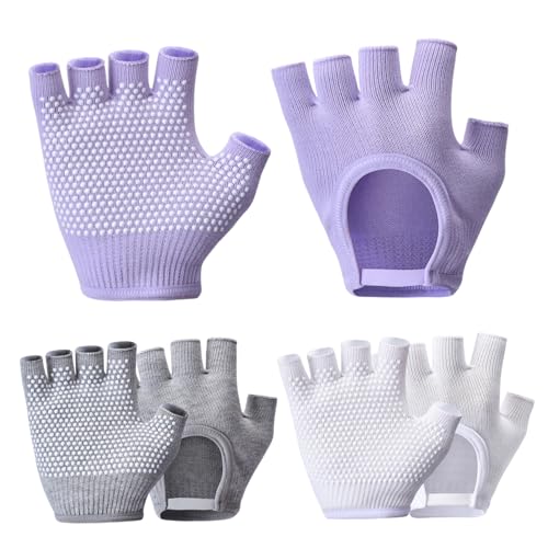Guantes de yoga para mujer con manoplas transpirables de pilates y gimnasio
